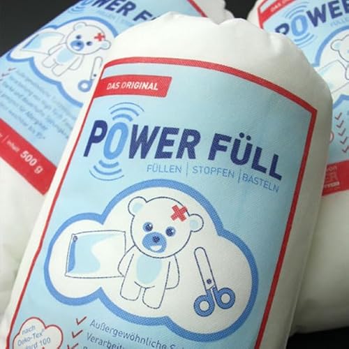 POWER FÜLL Füllwatte 3kg 3X 1KG 3KG Ökotex antiallergisch waschbar 95°C hochflauschig Kissenfüllung Bastelwatte Füllmaterial Stopfmaterial …