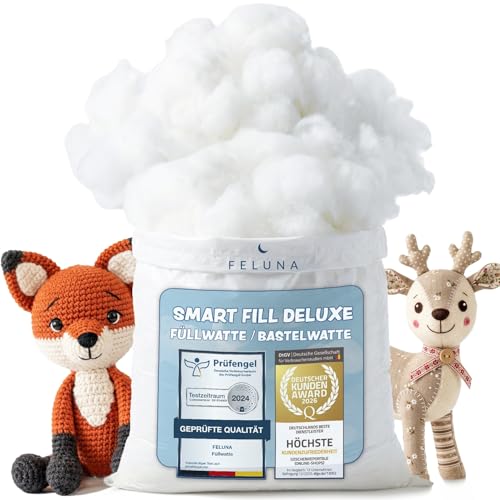 FELUNA® Füllwatte 250g für Kissen & Kuscheltiere, weiches Füllmaterial